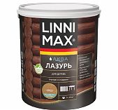 Лазурь для дерева Linnimax Аква, шелковисто-матовая, орех 2.5 л