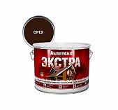 Защитно-декоративное покрытие Акватекс Экстра для древесины, полуглянцевое орех 9 л