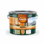 Лазурь Pinotex Ultra для древесины полуглянцевая влагостойкая белый 9 л