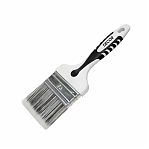 Кисть Decor Black White Premium универсальная, 25х15 мм, серебристая щетина, 2К ручка, 860-025