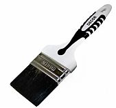 Кисть Black White для грунта 50х15 мм, черная щетина, 2К ручка 840-050