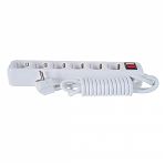 Удлинитель Lezard  720 0603 602  с заземлением, 6 розеток, 3 м, 3.5 кВт, с выключателем, белый 