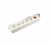 Фильтр сетевой Uniel Universal WHITE S-GSU5-5 UL-00001747, с заземлением, 5 розеток, 5м, 2.2 кВт