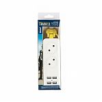Удлинитель Uniel Travel S-CT2-1.5U WHITE/GREEN 4USB