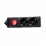 Удлинитель Uniel Standard S-GCD2-3B Black ПВС, с заземлением, 2 розетки, 3 м, 3.5 кВт