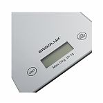 Весы кухонные Ergolux ELX-SK02-С03 электронные, стекло 15х20 см, серые, до 5 кг