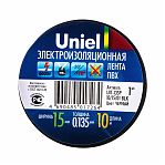Лента изоляционная Uniel UIT-135P10м 04510, сопротивление до 6000В, гибкая, черная
