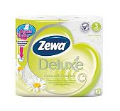 Туалетная бумага Zewa Deluxe 3-х слойная ромашка, 4шт