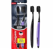 Щетка зубная Colgate Extra Density средней жесткости, 2 шт, черный, фиолетовый