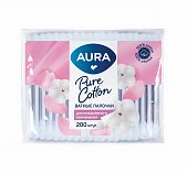 Ватные палочки Aura для ежедневного применения, 200 шт в упаковке