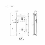 Корпус замка Нора-М М 13-90 мм под фиксатор графит