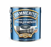 Краска Hammerite для металла 3 в 1 прямо на ржавчину, глянцевая серая RAL 7042, 5 л