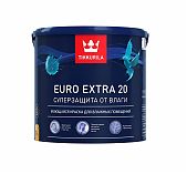 Краска Tikkurila Euro 20, латексная, акриловая, полуматовая, для внутренних работ, белый, 2.7 л