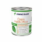 Краска Finncolor Oasis Hall & Office для стен и потолков, устойчивая к мытью, глубокоматовая белая 0,9 л