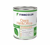 Краска Finncolor Oasis Hall & Office для стен и потолков, устойчивая к мытью, глубокоматовая белая 0,9 л