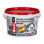 Краска резиновая Рогнеда DALI для кровли, цоколя, фасада черная 3 кг