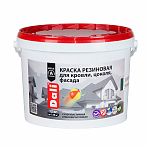 Краска резиновая DALI для кровли, цоколя, фасада, База А белая 12 кг