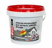 Краска резиновая DALI для кровли, цоколя, фасада, глубокоматовая, белый 1.3 кг