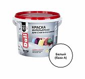 Краска DALI интерьерная для стен и потолков универсальная, База А белая 5 л
