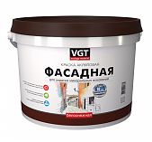 Краска VGT ВД-АК-1180 акриловая фасадная для окраски минеральных оснований, белоснежная 7 кг