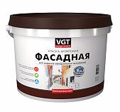 Краска VGT ВД-АК-1180 фасадная для окраски минеральных оснований, матовая, белоснежная 15 кг