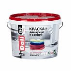 Краска DALI для кухни и ванной бактерицидная влагостойкая моющаяся, База А белая 9 л