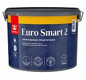 Краска Tikkurila Euro Smart 2, интерьерная, для стен и потолка, База А, белый, 9 л
