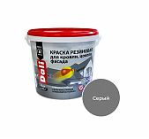 Краска резиновая DALI для кровли, цоколя, фасада серая 6 кг