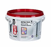 Краска Dali для всех типов обоев эластичная тонкослойная моющаяся, База А белый 2.5 л