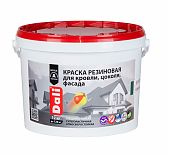 Краска резиновая DALI для кровли, цоколя, фасада, чёрная, 12 кг