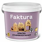 Краска Faktura акриловая с воском, для деревянных фасадов, база А, 9 л