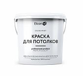 Краска Elcon, на водной основе, для потолков, глубокоматовая, белоснежная, 0.9 л