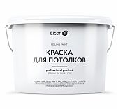 Краска Elcon на водной основе для потолков, матовая, белая 10 л