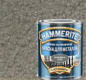 Краска Hammerite для металла прямо на ржавчину 3 в 1 с молотковым эффектом RAL 7042 серая 2 л