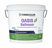 Краска FINNCOLOR Oasis Bathroom для стен и потолков для ванных комнат, База А белый 2,7л