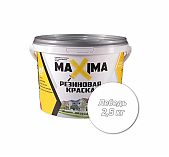 Краска Maxima, резиновая, для внутренних и наружных работ, матовая, №100 лебедь 2.5кг