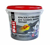 Краска резиновая Dali для кровли, цоколя, фасада, глубокоматовая, зеленый мох RAL 6005, 6 кг