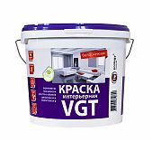 Краска VGT ВД-АК-2180, акриловая, итерьерная, матовая, супербелая 15 кг