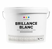 Краска Vincent Brilliance Blanc для потолков и лепнины глубокоматовая, ослепительно белая, 9 л