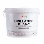 Краска Vincent Brilliance Blanc для потолков и лепнины глубокоматовая, ослепительно белая, 9 л