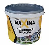 Краска резиновая Maxima матовая, возможность колеровки, моющаяся, RAL 7024 Графит, 11 кг