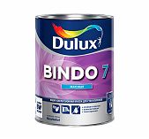Краска Dulux Bindo 7, для стен и потолков, износостойкая, матовая, белая, 1 л