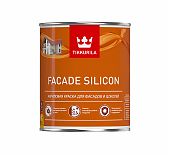 Краска Tikkurila Facade Silicon для фасадов и цоколей, База С, бесцветная, 0.9 л