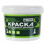 Краска Гера ВДА, для садовых деревьев, акриловая, глянцевая, белая, 1.5 кг