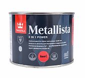 Краска Tikkurila 3в1 Metallista, по ржавчине, глянцевая, бесцветная, база C, 0.4 л