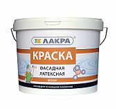 Краска Лакра, для наружных работ, суперстойкая, фасадная, матовая, белая 3 кг