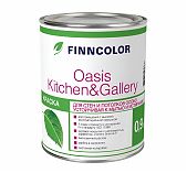 Краска Finncolor Oasis Kitchen & Gallery, особо устойчивая к мытью, матовая, белая, 0.9 л