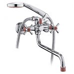 Смеситель для ванны Frud R22118-10 красный, хром