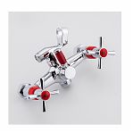 Смеситель для ванны Frud R22118-10 красный, хром