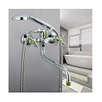 Смеситель для ванны Frud R22118-6 зелёный, хром